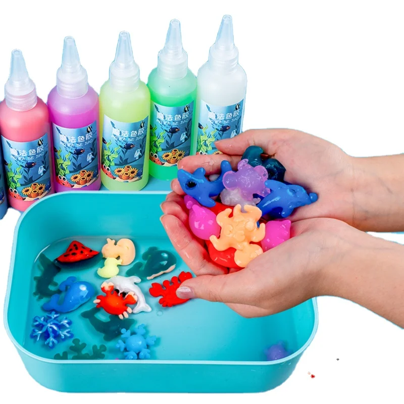 

Diy water magic beads toys for children animal molds hand making painting kit kids educational toys