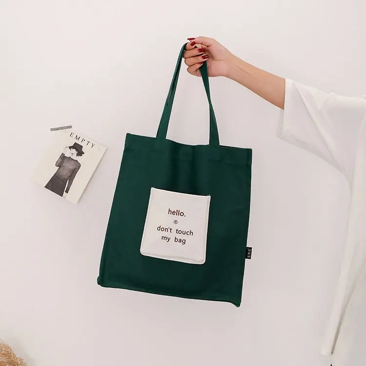 

Wholesale custom simple printed cotton tote bag, White/black