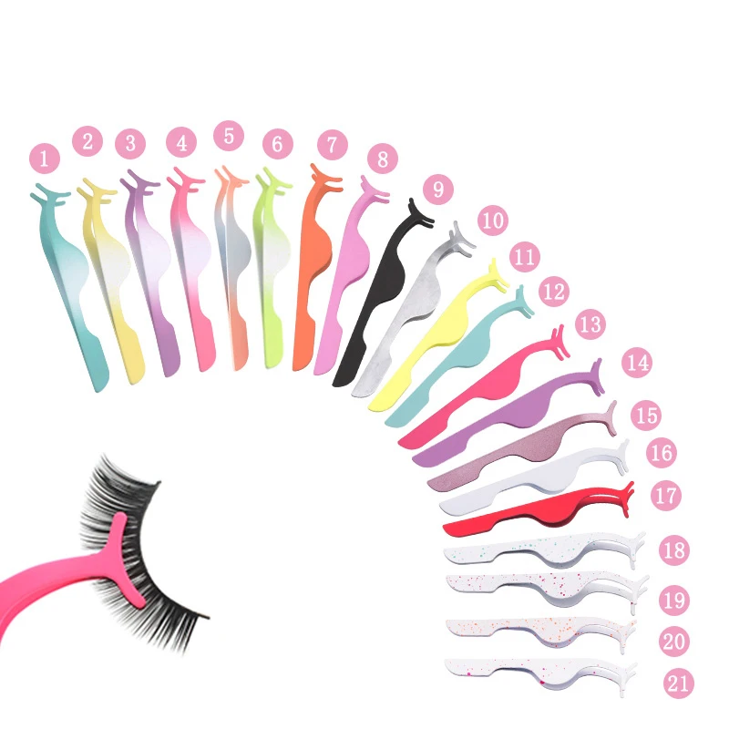 

factory price wholesale stainless steel eyebrow tweezers vendor professional eyelash extension sustom eyelash applicator, All kind of color is avalible