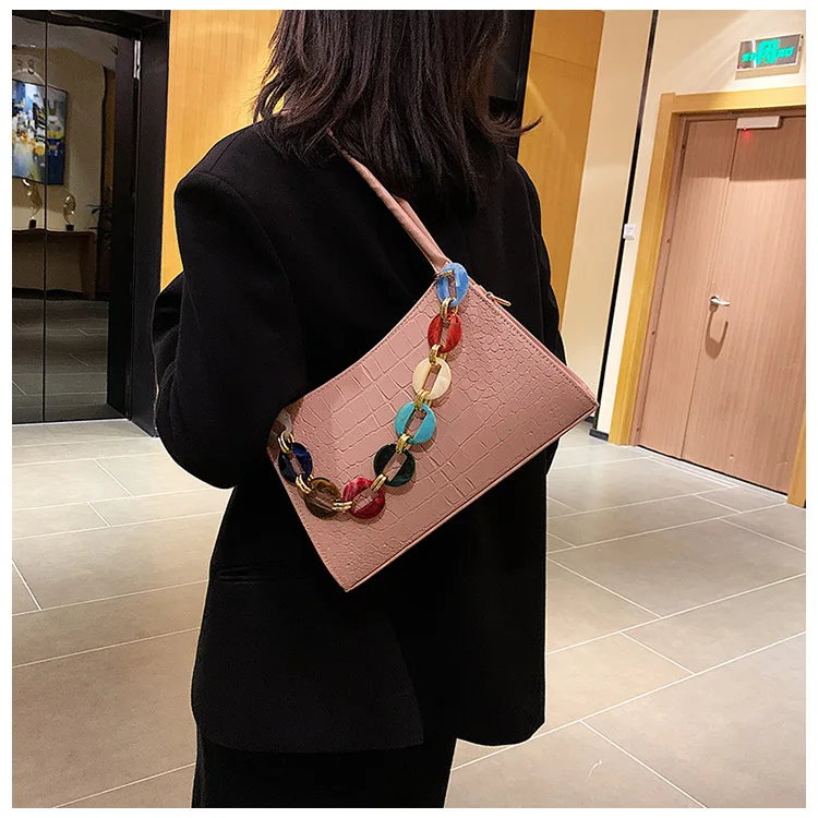 

Top Handle Bag Women Retro Handbag PU Leather Shoulder Underarm Vintage Top Handle Bag Female Small Subaxillary Bags, Customizable