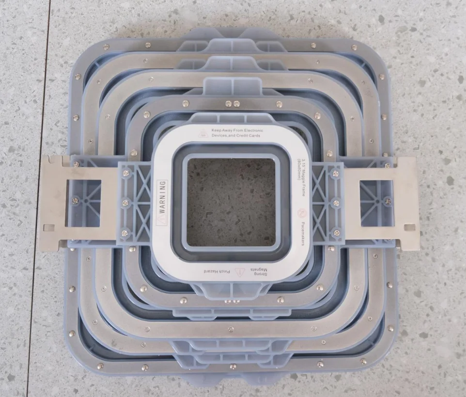 

Strong magnetic frame embroidery machine