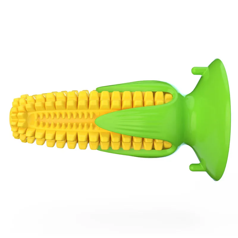 

Corn Bite Molar Toy Suction Cup Aggressive Chew Dog Pet Toys For Cleaning, Yellow