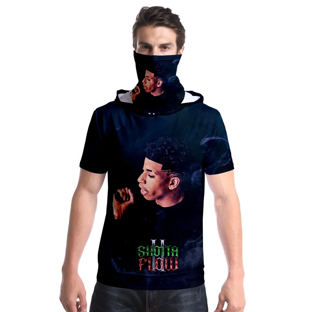 

Top sale 3d printed breathe protected short sleeve nle choppa hoodie shirt