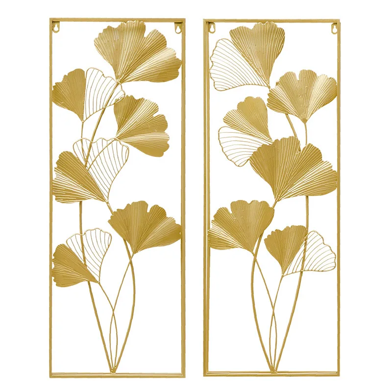 

New Chinese style ginkgo leaf wall hanging decoration porch aisle wall hanging decoration, As photo