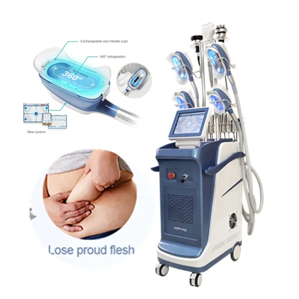 

5 handles Cryo double chin removal 360 Degree Handles Cool Body Shaping Weight Loss Therapy Beauty Machine