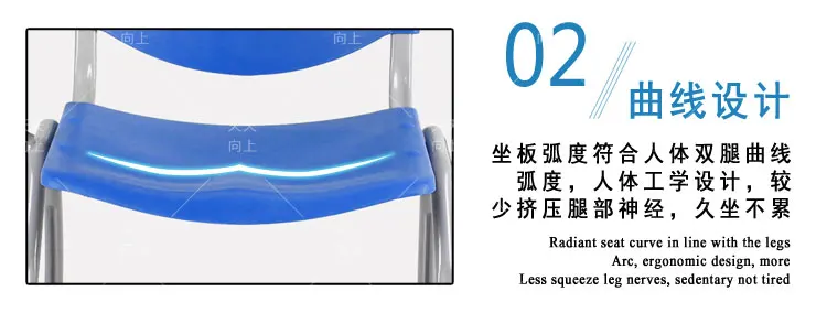 Students Study Chair Stacking Tablet Arm Chair Lecture Chair with Writing Board