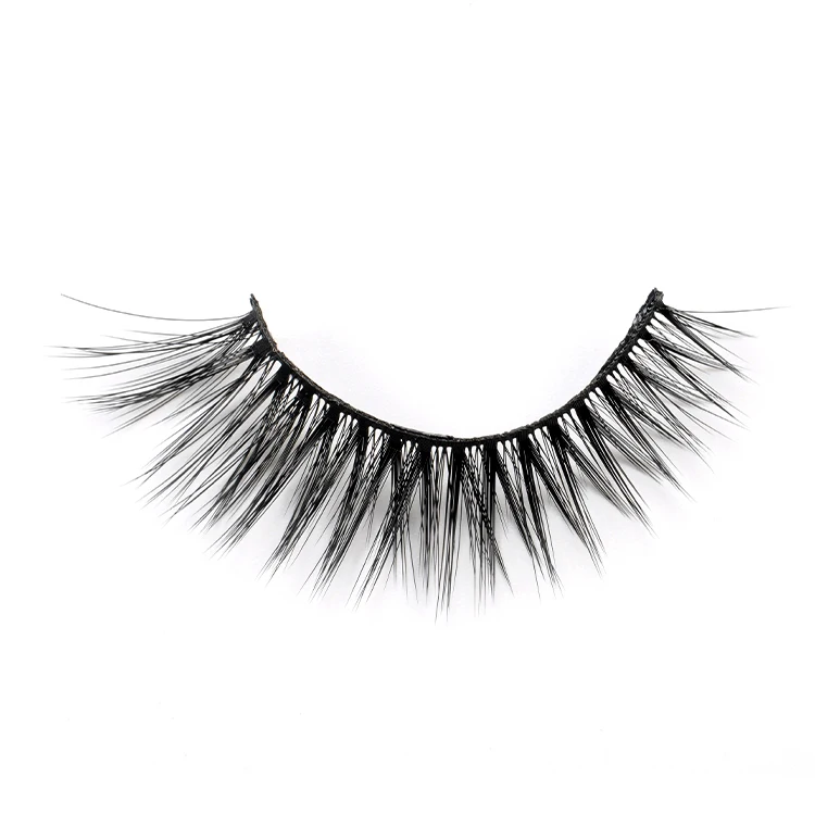 

Low Price Eyelash Popular 3D Faux Mink Lashes Natural Looking 3D Silk Eyelashes With Customized Box Lashes with Private Label, Black