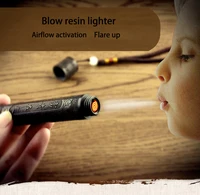 

2019 Hot Selling china sanqiao rechargeable Retro design resin lighter No button Blow it to ignite Usb lighter 539
