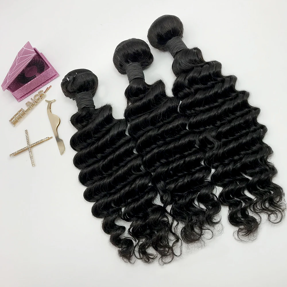 

wholesale deep wave cheap human hair bundles,double drawn human hair extension, china virgin raw hair