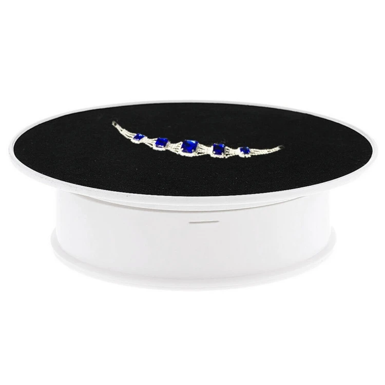 

Wholesale 20Cm Usb Jewelry Display Stand Platform Black + White 360 Degree Electric Rotating Turntable