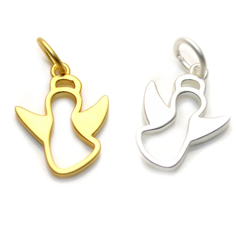 

Matte Gold and Silver Color Ghost Angel Shape Metal Bracelet Charms Jewelry findings