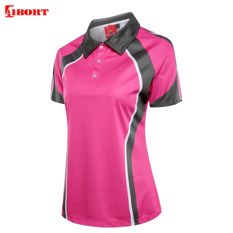 

wholesale custom polo t shirt woman top quality printed design polyester sublimation ladies golf t shirt and polos with logo, Customized color