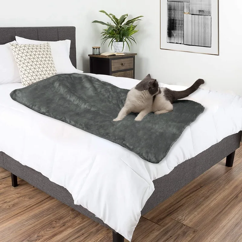 

2020 New Design Soft Large Solid Color Waterproof Sherpa Pet Blanket, As shown