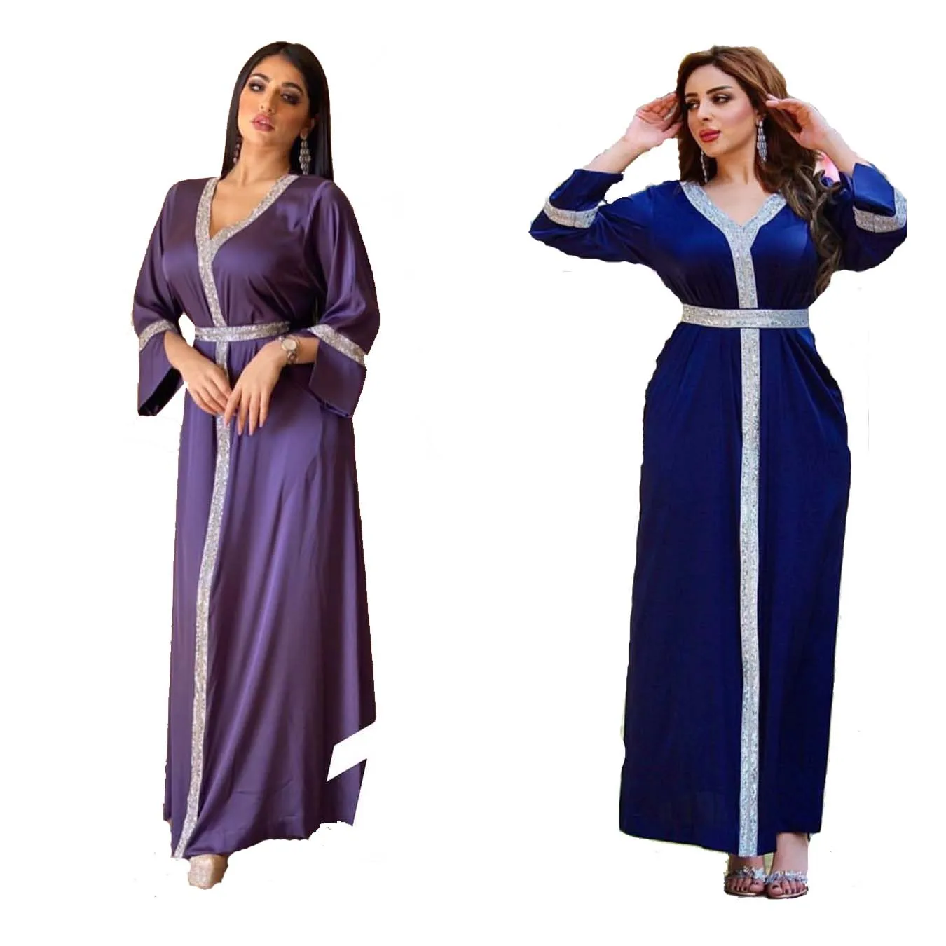 

summer Dresses turkey dubai women clothes wedding muslim abaya with diamond belt ladies maxi dress