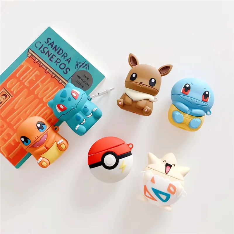 

Sufeng Cute 3D Silicone Case For Airpods 1/2 Protect Cover For Pokemon Airpod Pro Cases, Multiple colors