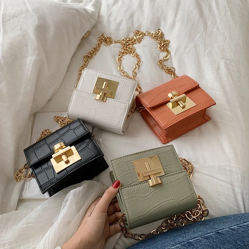 

Crocodile leather MINI Crossbody Bags For Women Messenger Shoulder Bag Lady