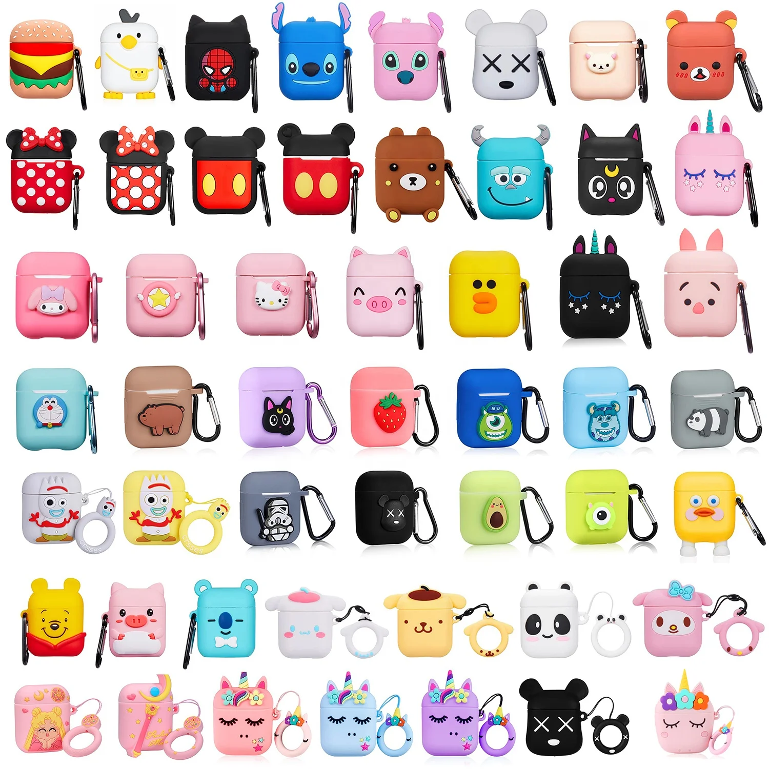 

Gemfits Wholesale Cheap New For Airpods Case Silicone Cute Animal Airpod Case For Airpods Bulk Cute Earbuds Case, Multiple colors