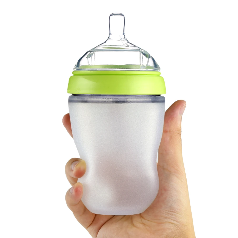 

Amazon Hot Selling Baby Bottles Do Not Contain BPA Drop-proof Silicone Baby Bottles