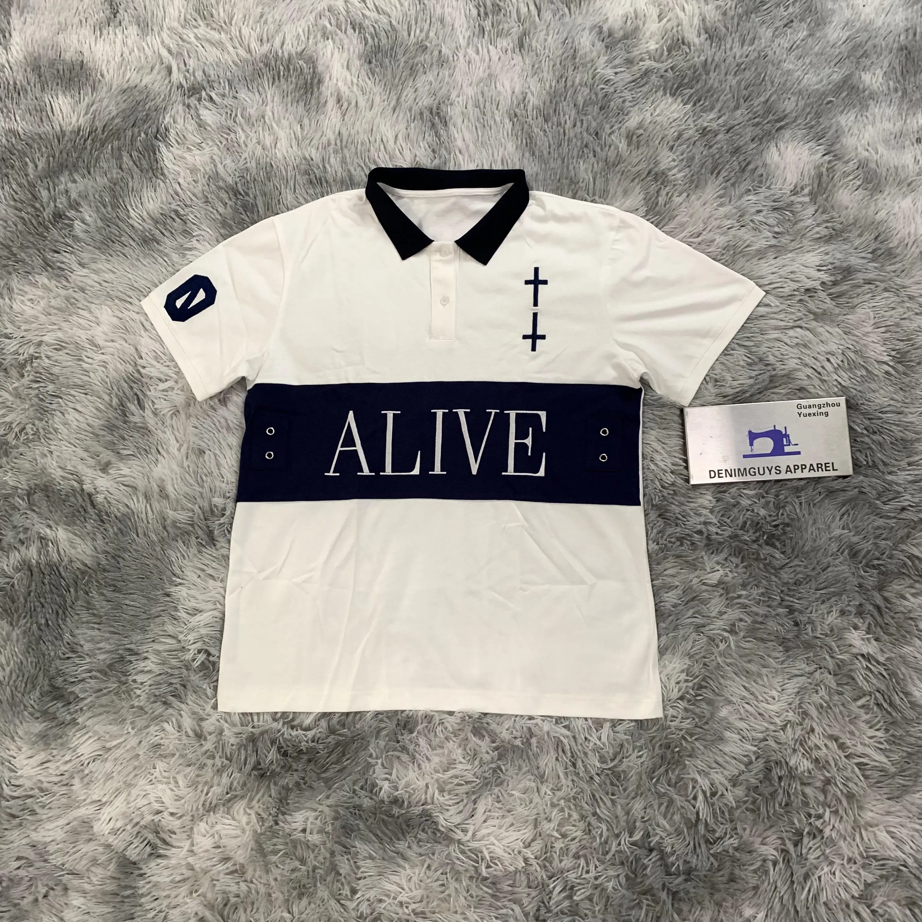 DENIMGUYS Blank Men's Polo Shirts Custom Embroidered Logo Casual Golf Polo Tshirts