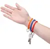 2019 Fashion Wrist Round Bracelet Silicone Key Ring Bangle Key Ring With Different Color