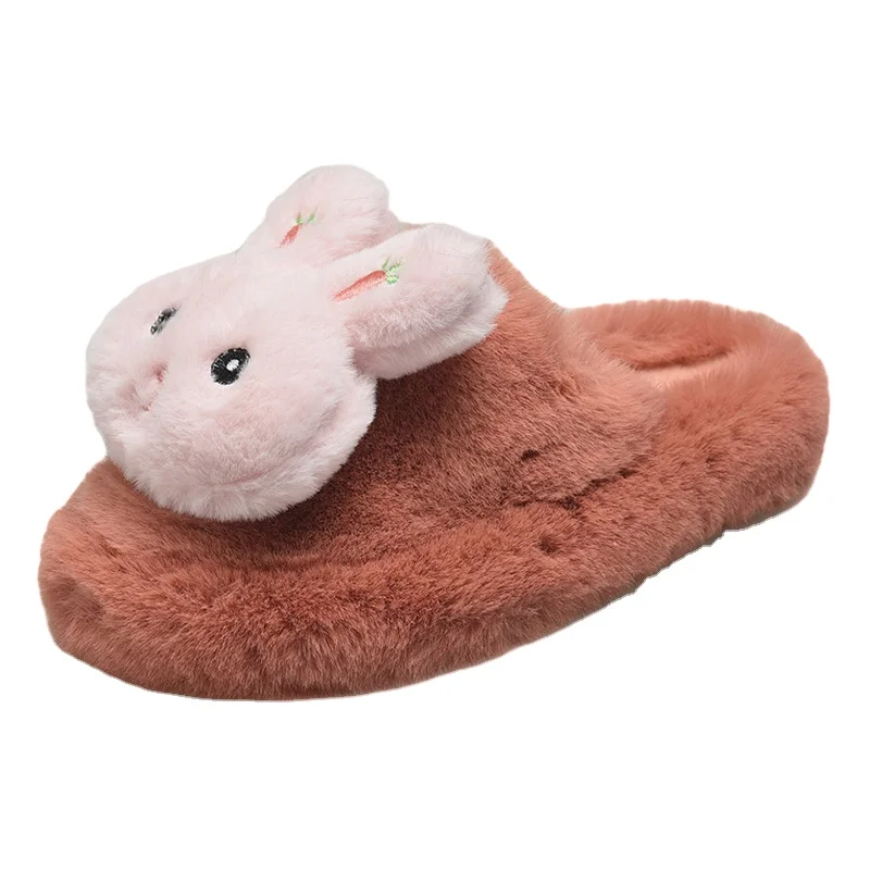 

thermal fluffy durable home slippers anti-slip, 4 colors