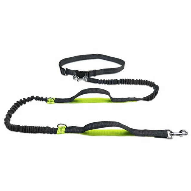 

Portable Reflective Leash Traction Rope Pet Dog Running Belt Elastic Hands Freely Jogging Pull Dog Leash Metal D-ring Leashes, Same as picture