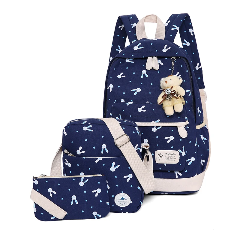 

Wholesale new cheap various colors girls school canvas backpacks, Customized color