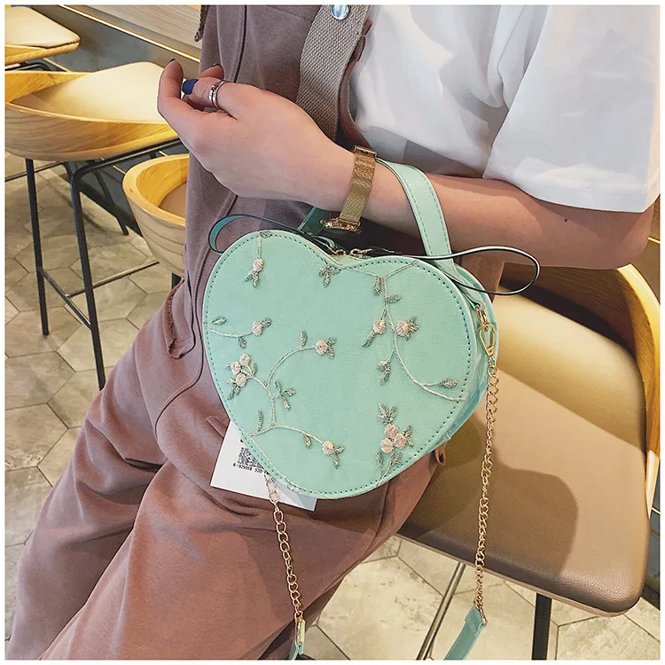 

KALANTA Women Extra Large Cute Letters Cute Girls Fashion Bag Thick Lace Flower Heart For Girls PU Shoulder Handbag
