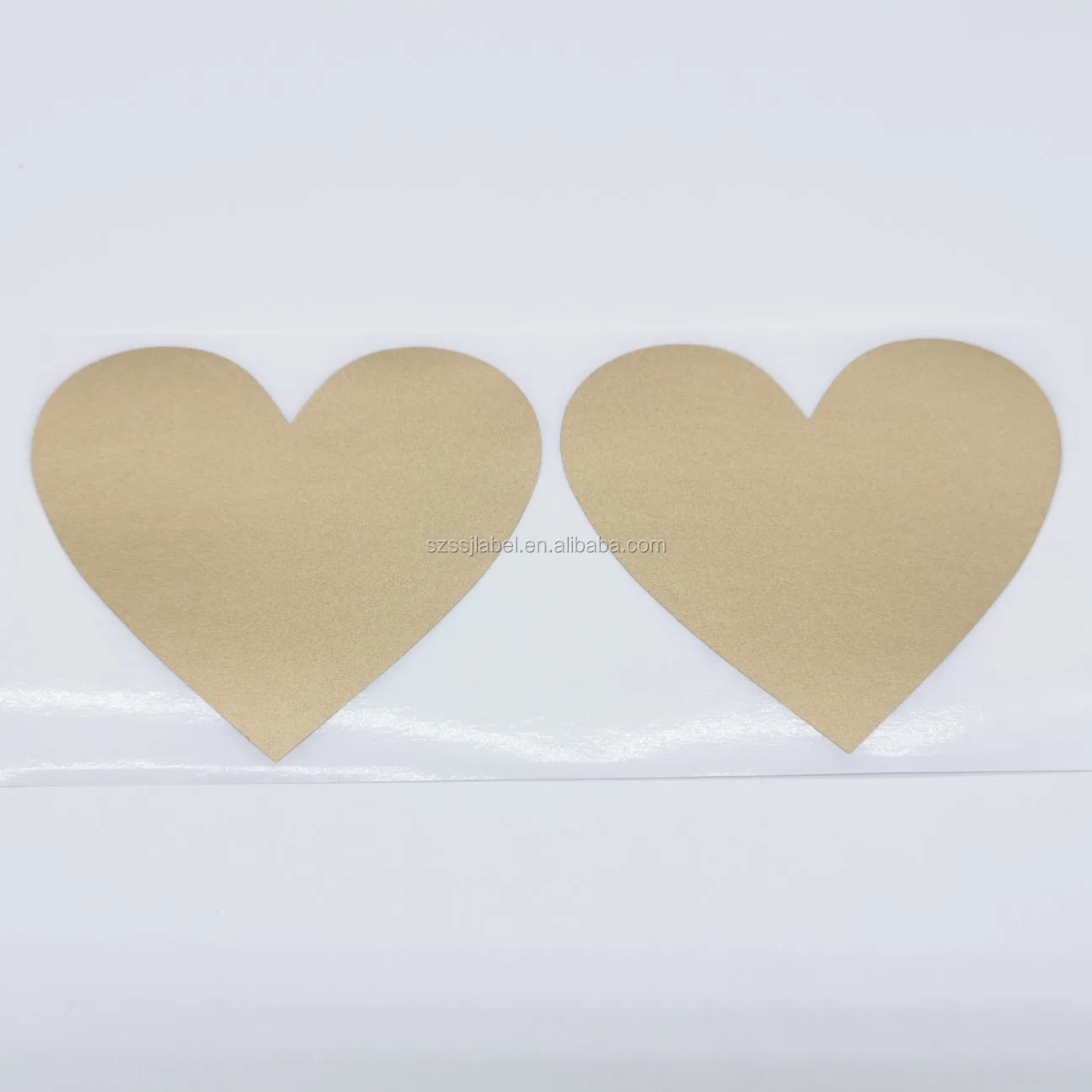 Message Sticker Scratch Off 70x80mm Love Heart Shape Gold Blank Cover Wedding 