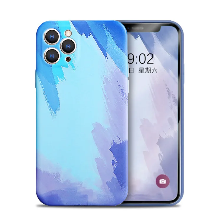 

Watercolor Silicone Soft Phone Case For Huawei P30 lite P40 Pro P Smart Y5P Y6P Y7P Y8P Y8S Y9 Prime Back Cover, 6colors