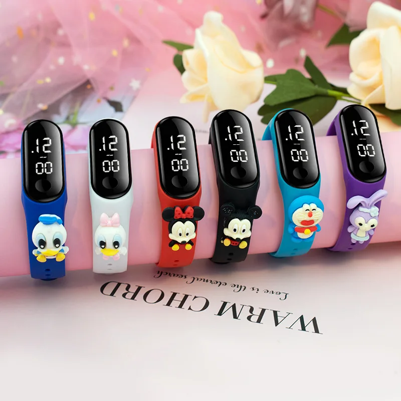 

New cartoon LED doll digital watch children innovative boys and girls plastic touch waterproof wristband watch