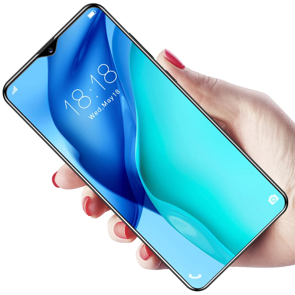 

P40 plus Factory direct real 6.8inch 4G LTE unlocked 8GB+128GB Android 5G smart phone mobile phone fingerprint unlock telephone, Black,white ,blue