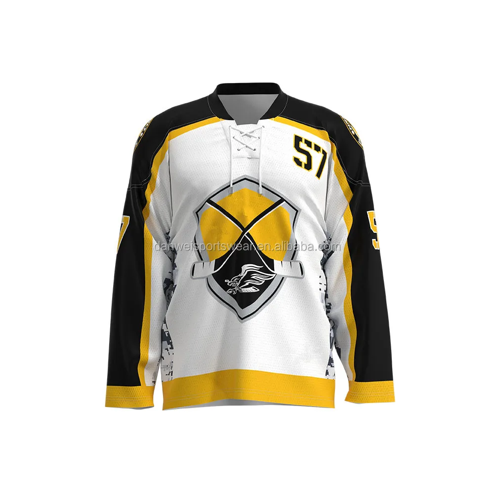 

OEM front logos durable custom sublimated ice hockey jerseys