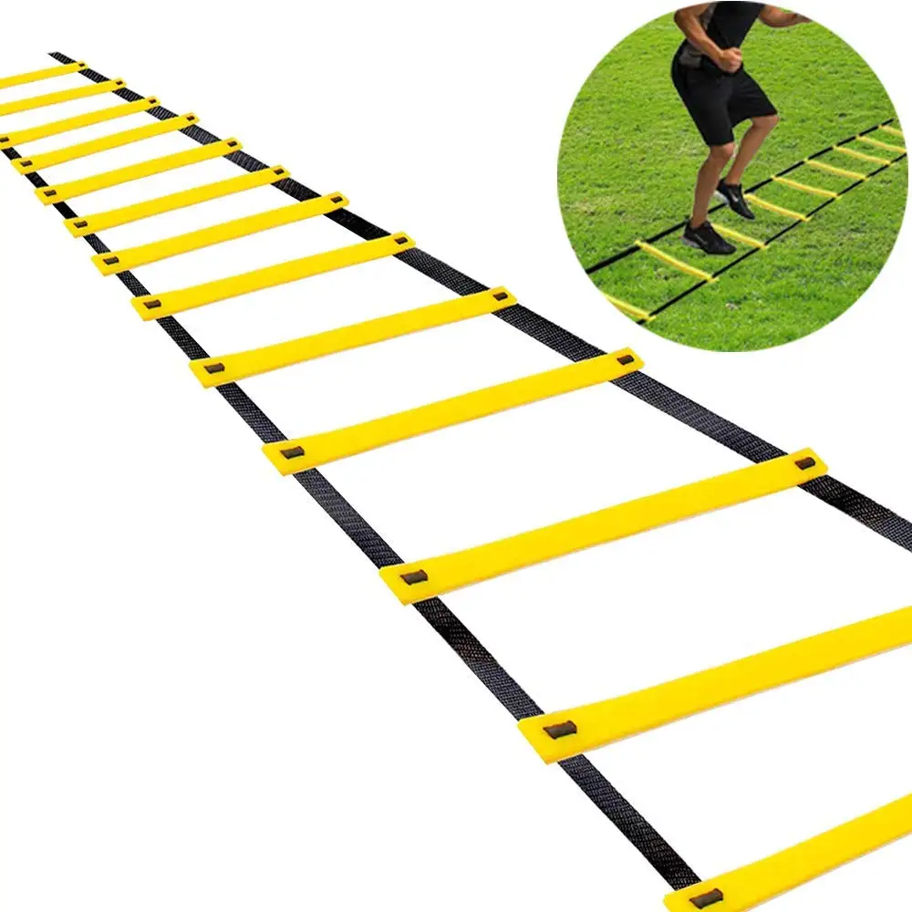 12 Rung 20ft Football Soccer Quick Flat Rung Agility Ladder With Carry