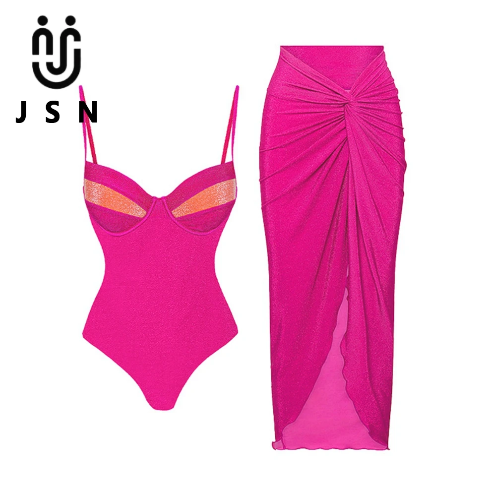

JSN 2024 Custom cover ups beach wear swimwear women bikini set sexy one piece swimsuits swim wear womens