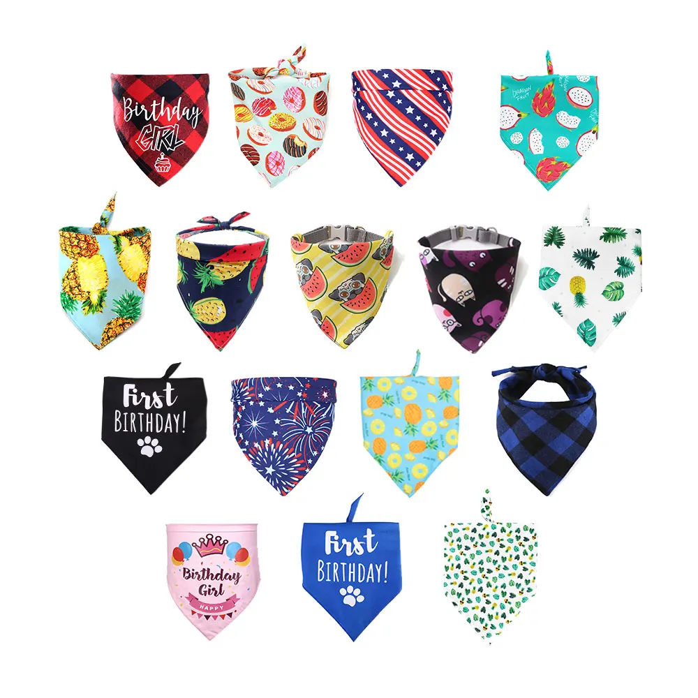 

Kinyu Wholesale Sublimation Custom Bandana Scarf Pet Dog Bandana Customized, Customized color