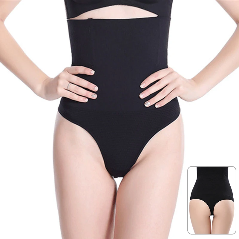 

Dropshipping 2021 Cheap Nude Seamless Underwear Ladies Faja Colombianas Panty High Waist Thong Shapewear Tummy Control For Women, Black, nude