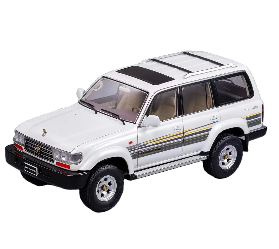 

KENGFAI 1/18 Land Cruiser 80 LC80SUV Simulation Alloy Car Model Gift Diecast Toy Vehicles(With Accessories)