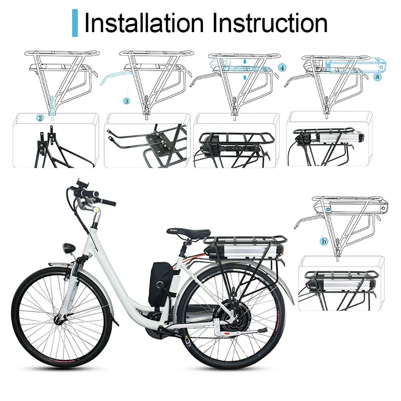 ebike battery rack mount