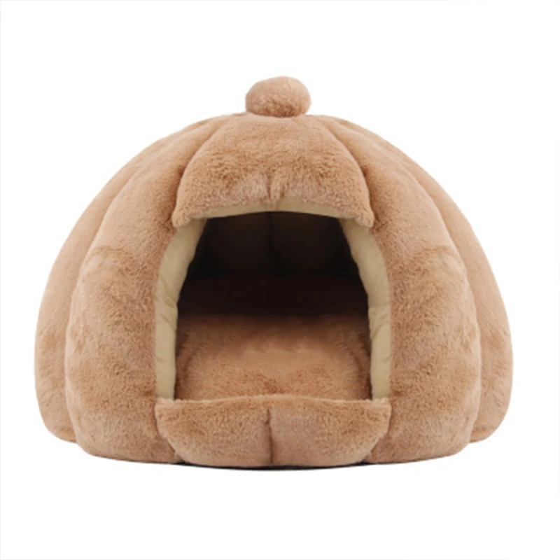 

Plush Small Pet Nest Cushions Lovely Cat Nest Warm Comfortable House Pet Bed Nest For Dog, Khaki,gray,light tan