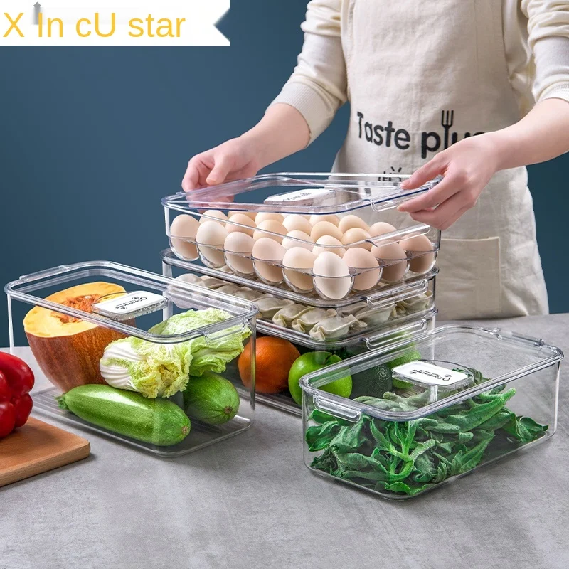 

Amazon hot sale BPA FREE Manufacture refrigerator plastic food container fridge food plastic containers PET egg storage box