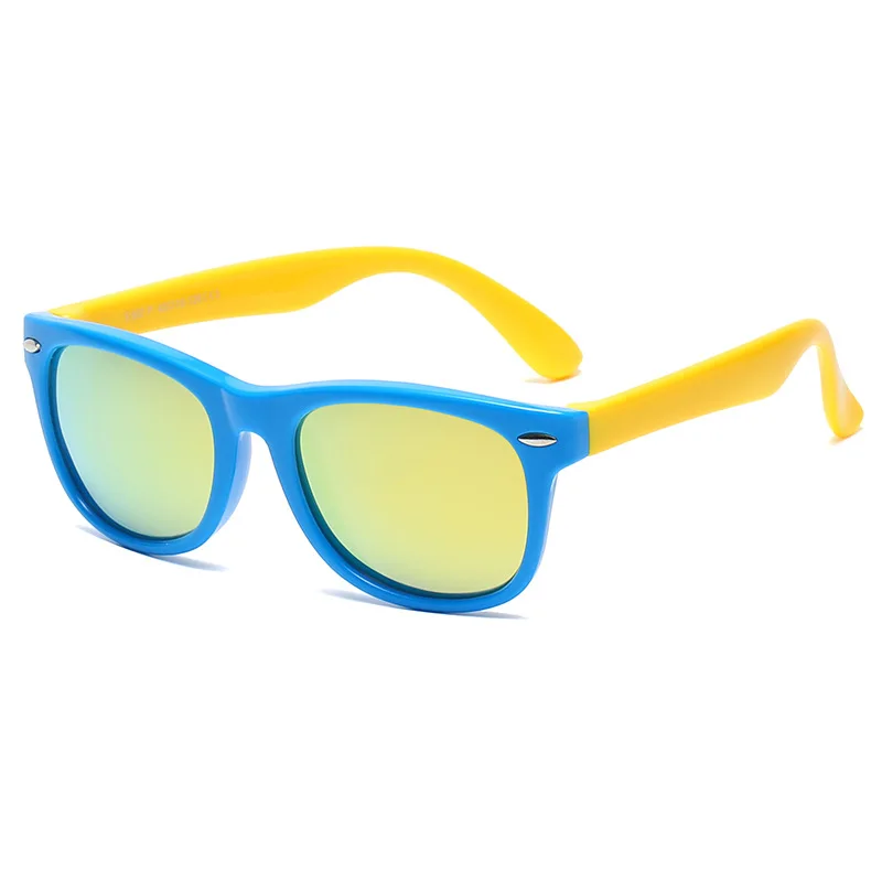 

2022 Superior Brand Fashion UV 400 Cute Children Sunglasses Kids Candy Color Flexible Kids Sunglasses Silicon, Picture shows