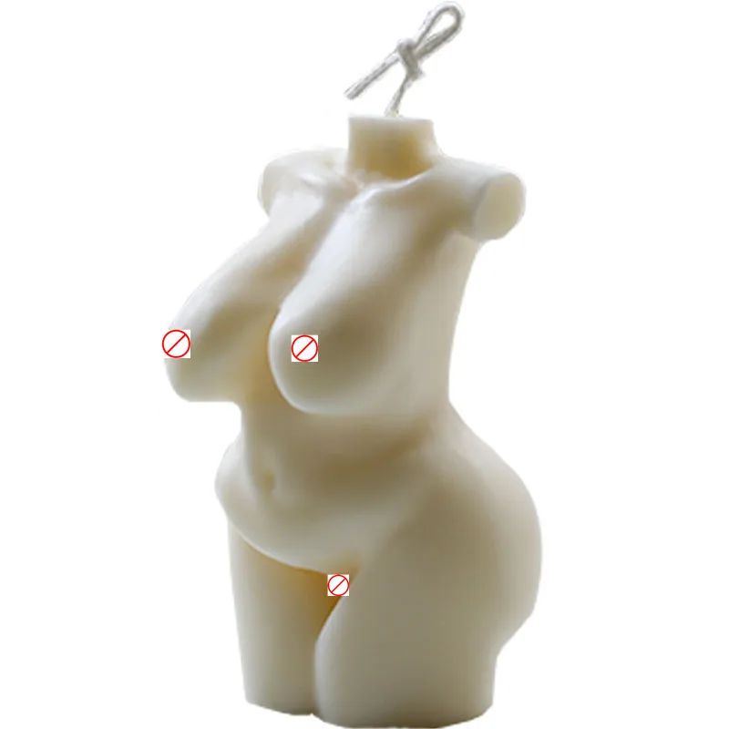 

FO149 Wholesale Resin DIY Plus Size Pregnancy women 3D Female torso Body Candle Making Silicone MoldS Nude Candle Mould, Wihte