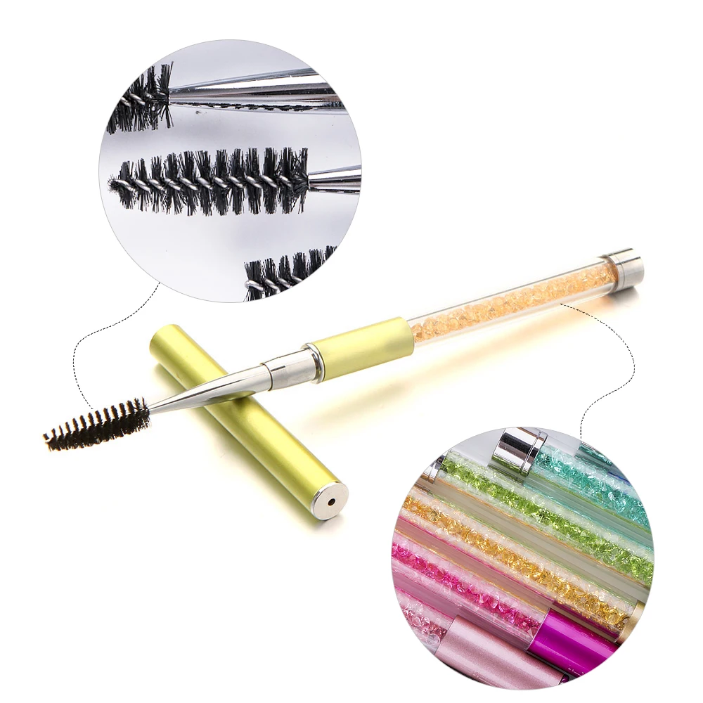 

Private Label Reusable Diamond Rhinestone Crystal Eyelash Brush, 10 colors