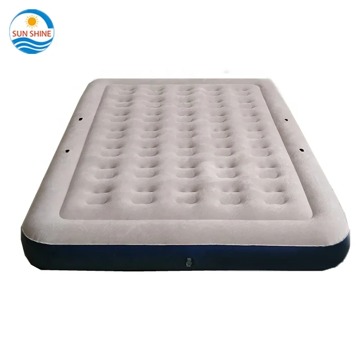 Oem Durable Pvc Flocked Single Air Mattress Inflatable Airbed With
