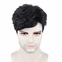 

Creamily Men Wig Short Wavy Curly Synthetic Hair Wig for Men Costumes Cosplay