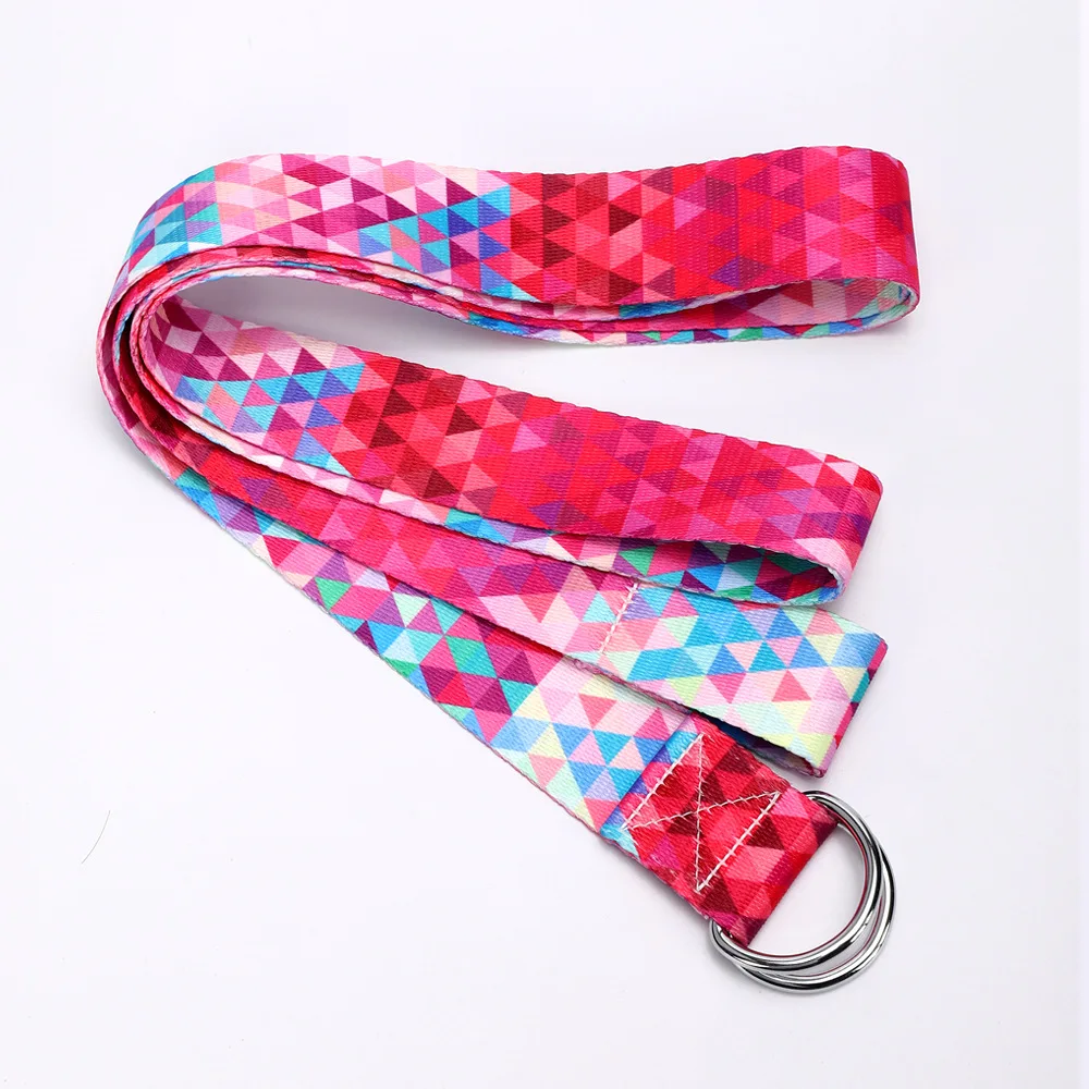 

hot style printed non-toxic macrame yoga mat strap with loops