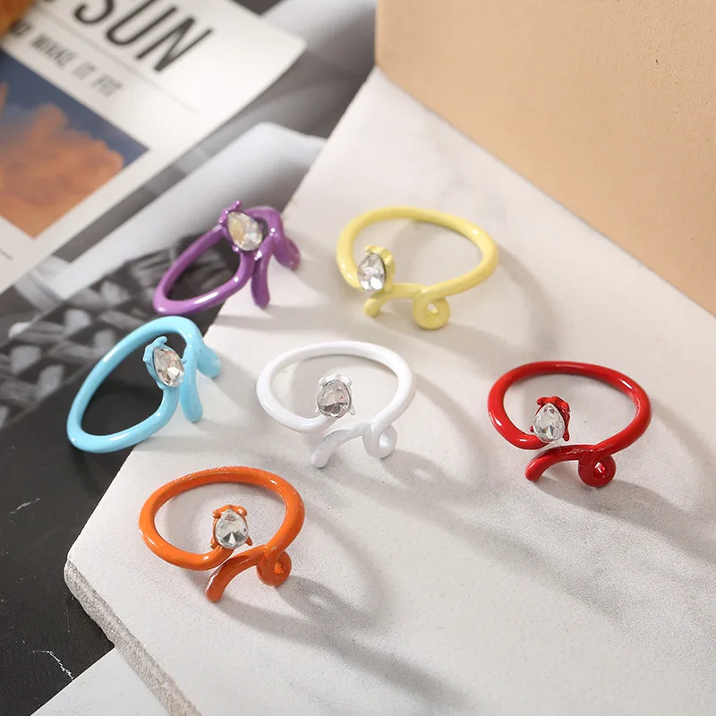 

Fashion Simple Diamond Ring Jewelry Doveggs Moissanite Rings Anxiety Spinner Ring 2021, As picture