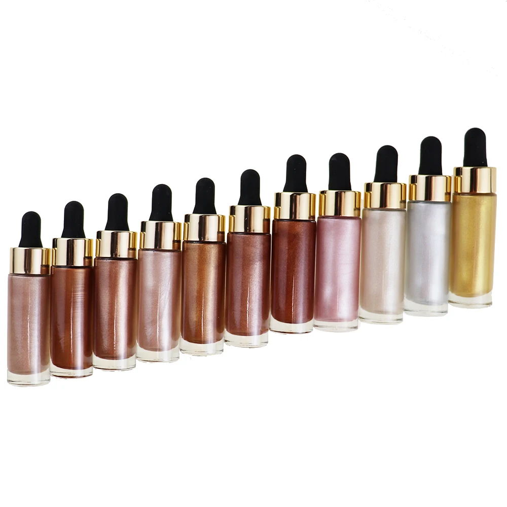 

Wholesale Vegan Highlighter OEM Brand Highlighter Private Label Liquid Highlighter for Face Body, 11 colors