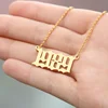 Inspire jewelry Personalised birth year number necklace 18k gold plated jewelry necklace